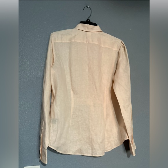 NWOT RALPH LAUREN LINEN  RUFFLED SHIRT - Picture 2 of 4